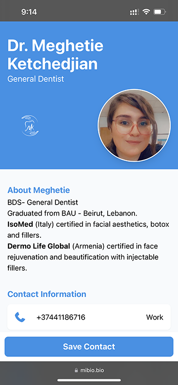 Mibio user page of Meghetie Ketchedjian