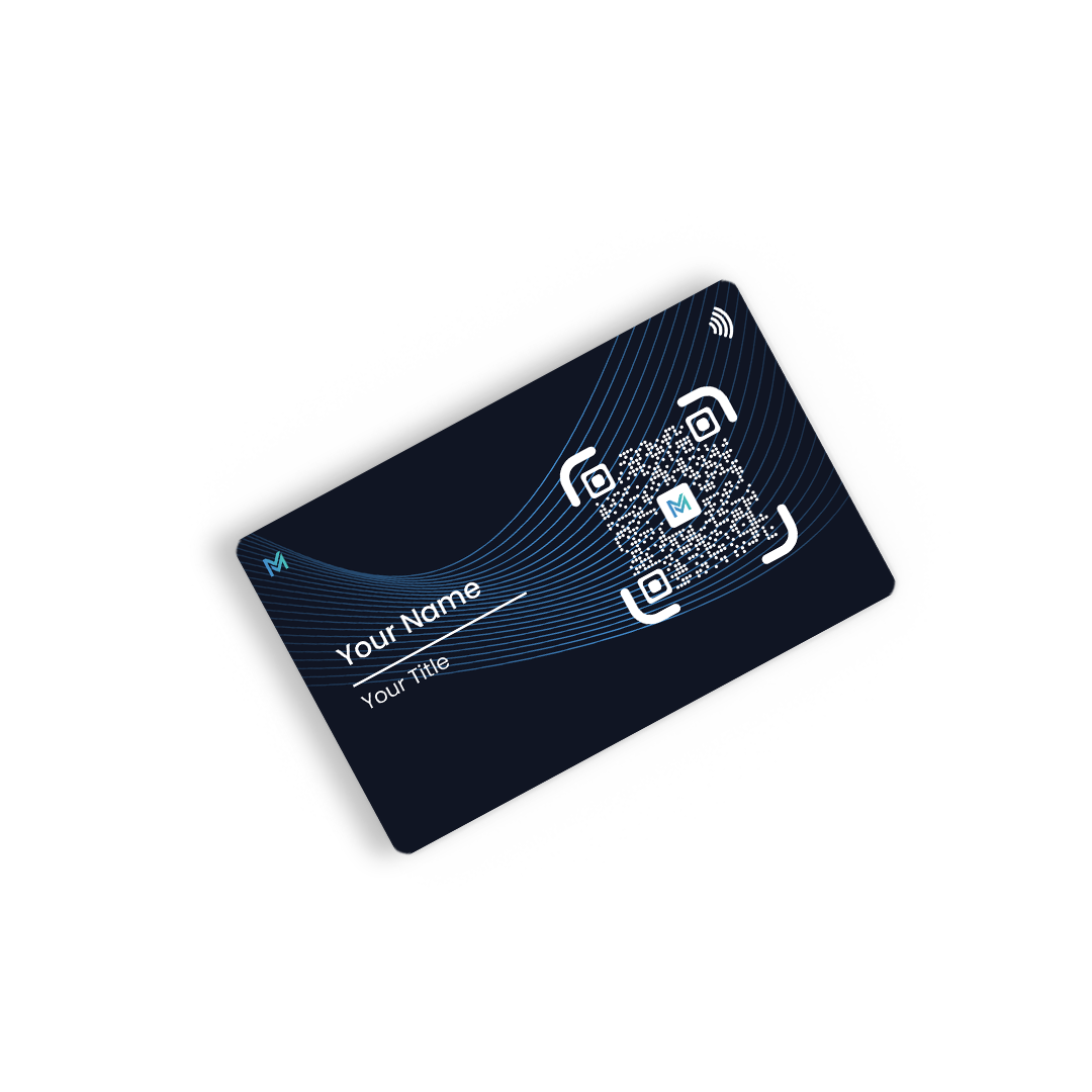 Back of a dark Mibio card