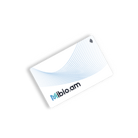 Front of a light Mibio card